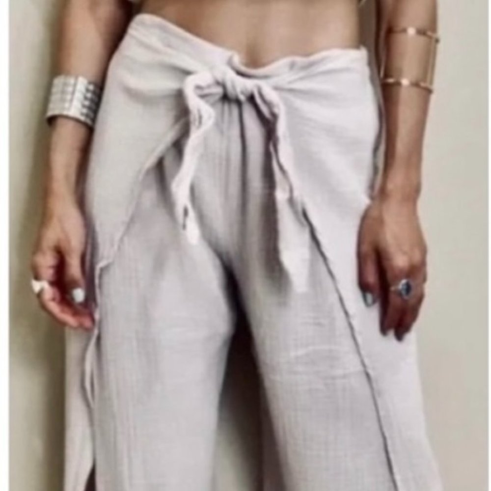 NWT Young, Fabulous & Broke Boho Beach Wide Leg Gauze Pant Size: M NWT